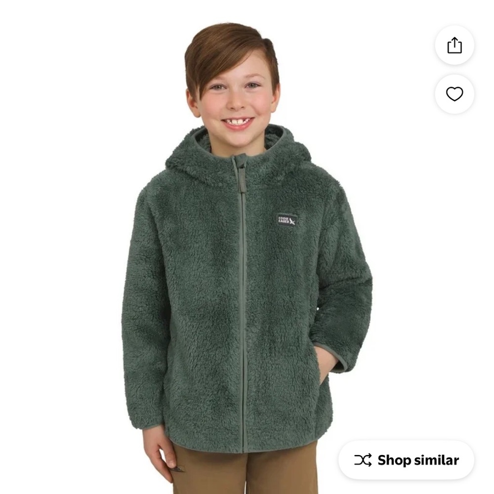 Eddie Bauer Forest Green Fleece Hoodie